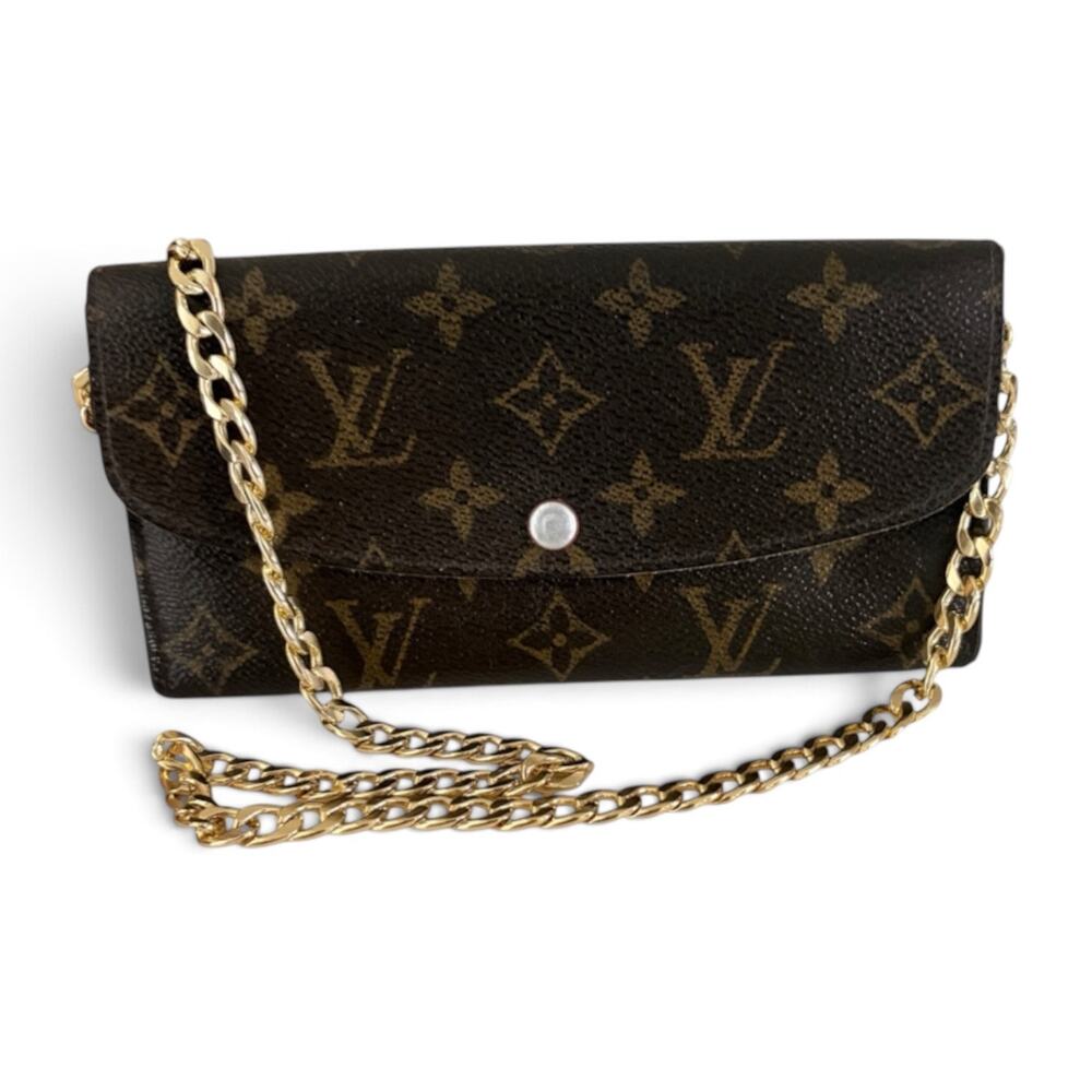 Louis Vuitton Monogram Porte Tresor International Trifold Wallet w/ Chain